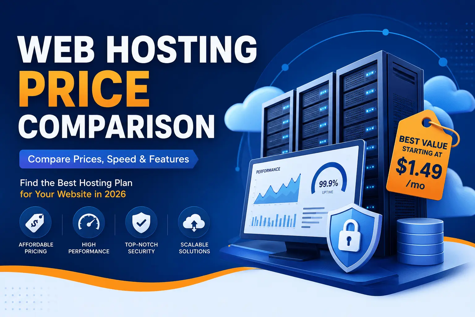 Web hosting price comparison Web Hosting Price Comparison showing the best hosting providers with pricing, speed, and feature comparison