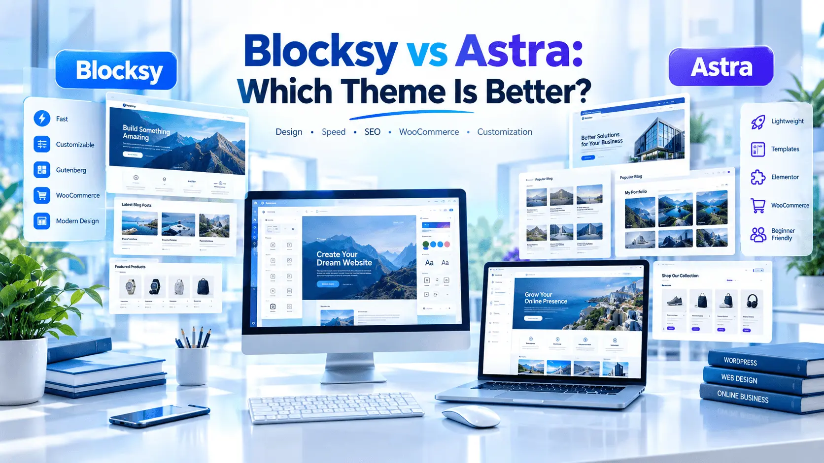 Blocksy vs Astra: Which Theme Is Better? WordPress theme comparison